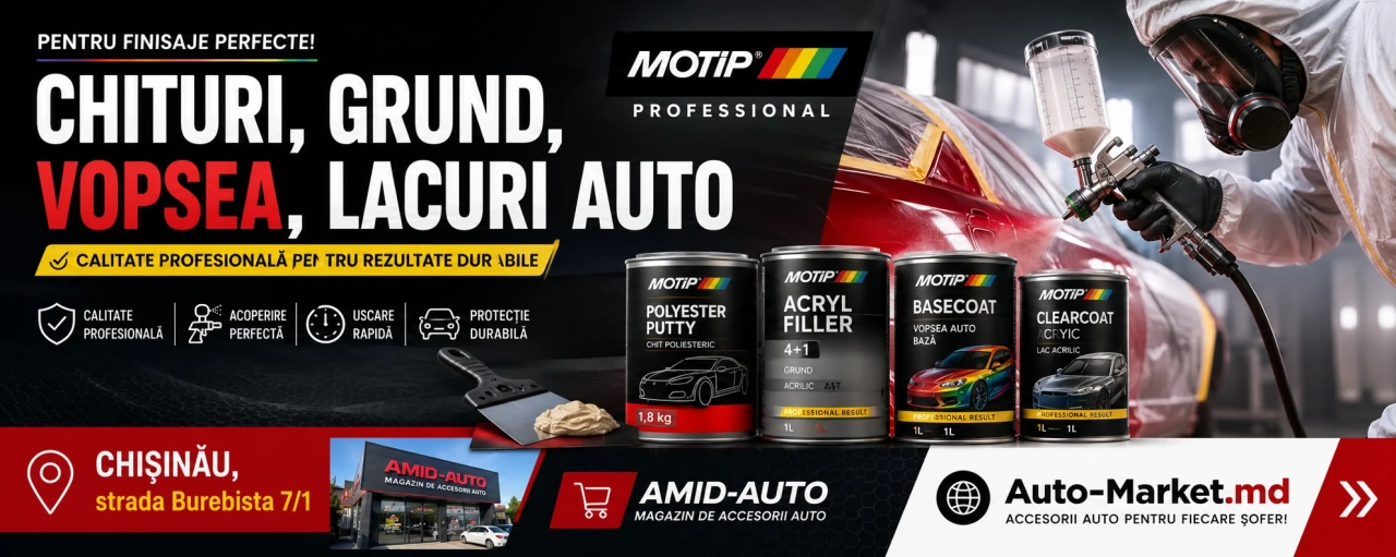 Chituri, grund, vopsea, lacuri auto, de la magazinul de accesorii auto din Chisinau Amid-Auto