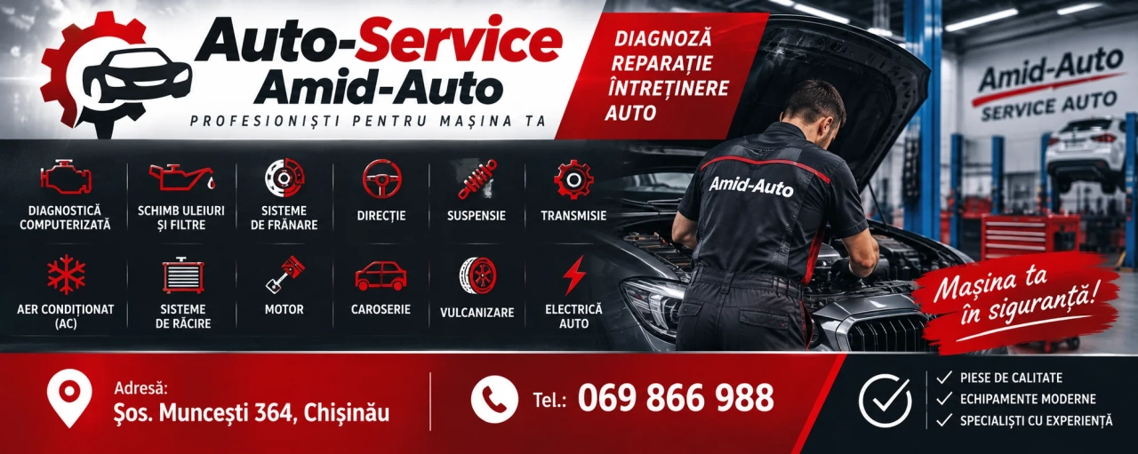 Autoservice Amid-Auto + Automarket – Service Auto Profesional în Chișinău