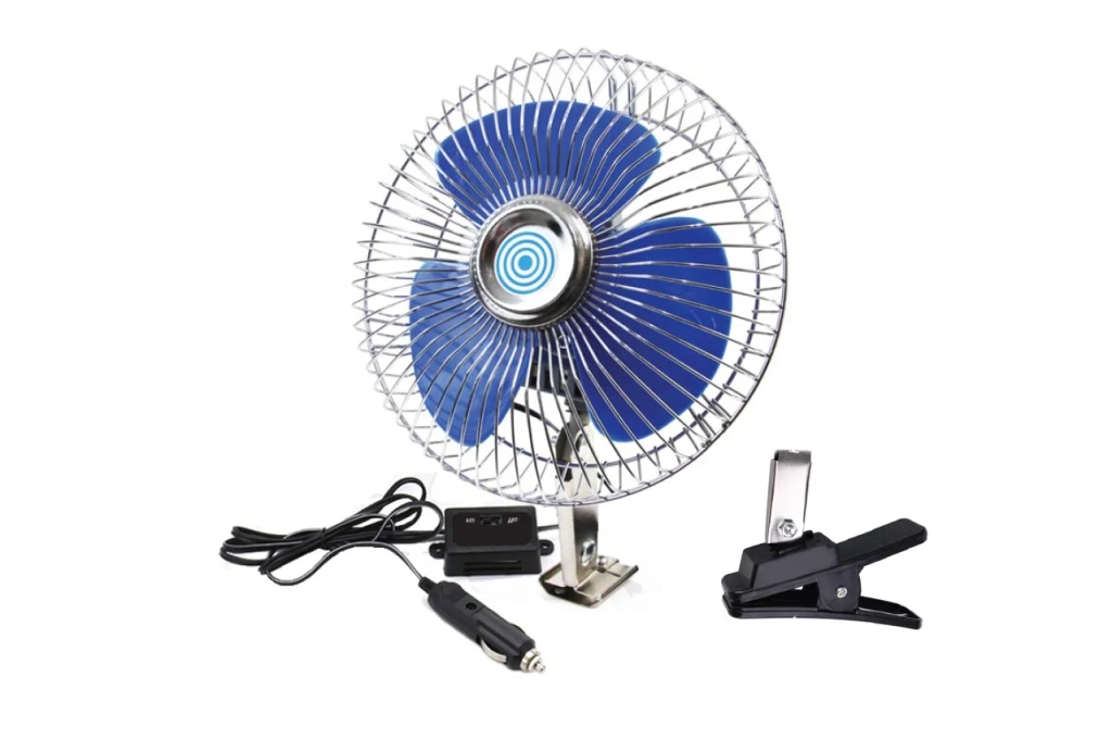 01104 Ventilator auto metalic cu montare cu surub + clema CFAN-15 +12V