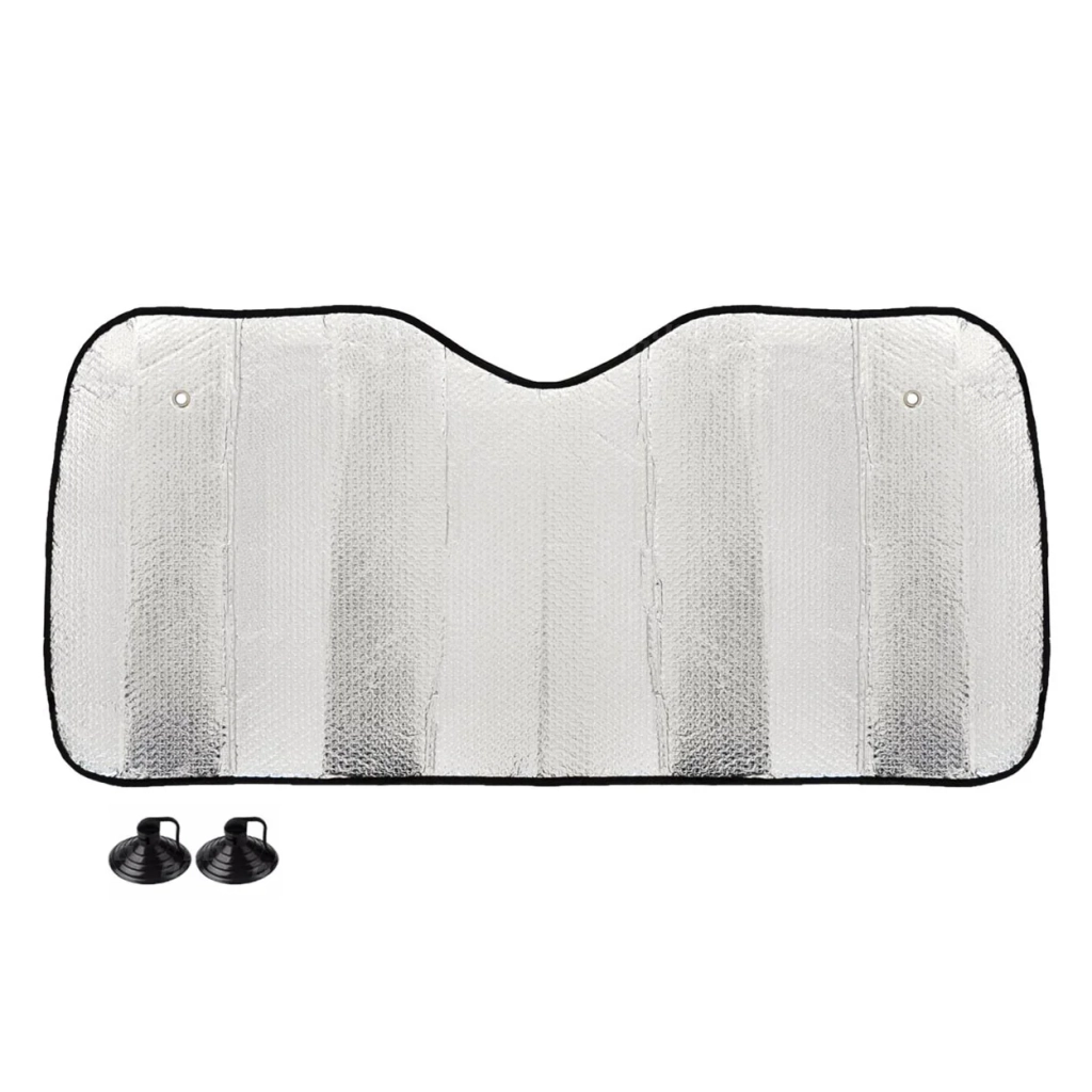 01531 Parasolar auto argintiu – Sun cover 130 x 60 cm, PE Bubble