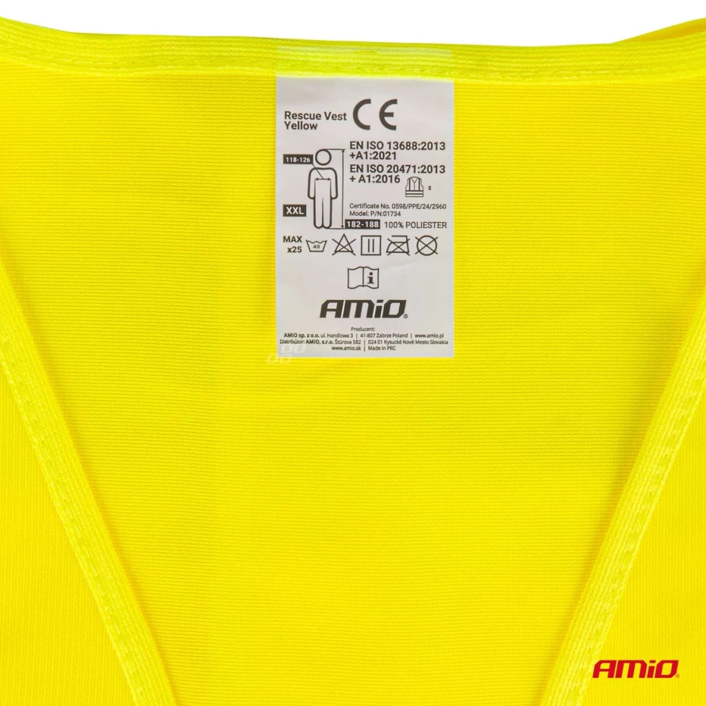 01734 Vesta reflectoare galbena XXL