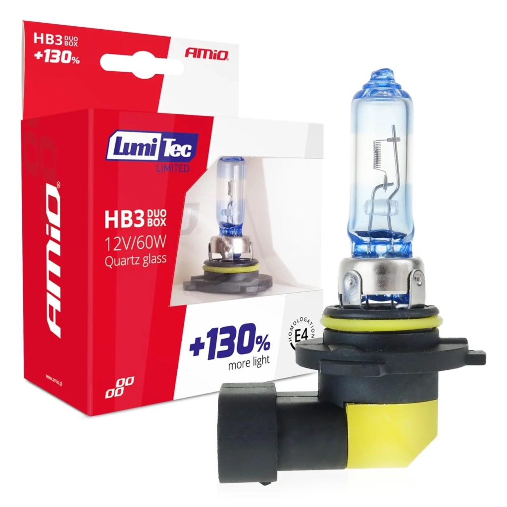 02103 Bec halogen HB3 12V 60W LumiTec LIMITED +130% DUO