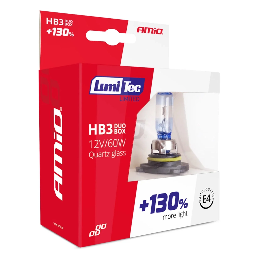02103 Bec halogen HB3 12V 60W LumiTec LIMITED +130% DUO