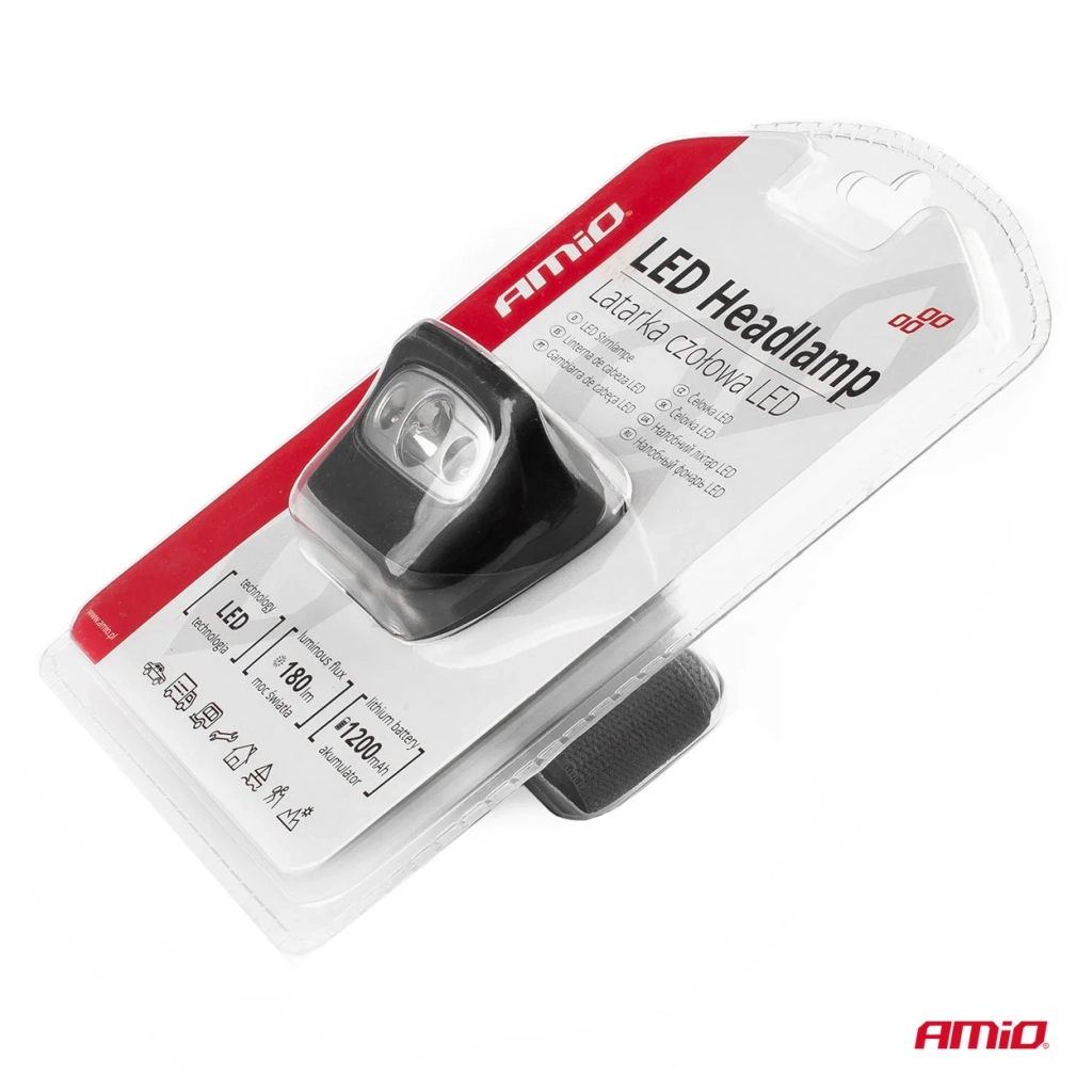 02200 Lanterna frontala LED 3W 1200mA reincarcabila 180 Flux IPX4 LH02