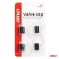 02237 Capace de supape din aluminiu negru 4 buc