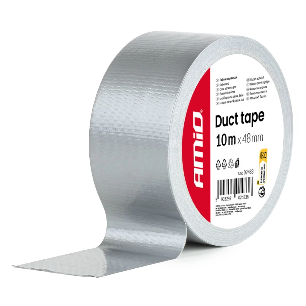 02483 Клейкая лента Gray DUCT TAPE 48mm*10m*0.19mm