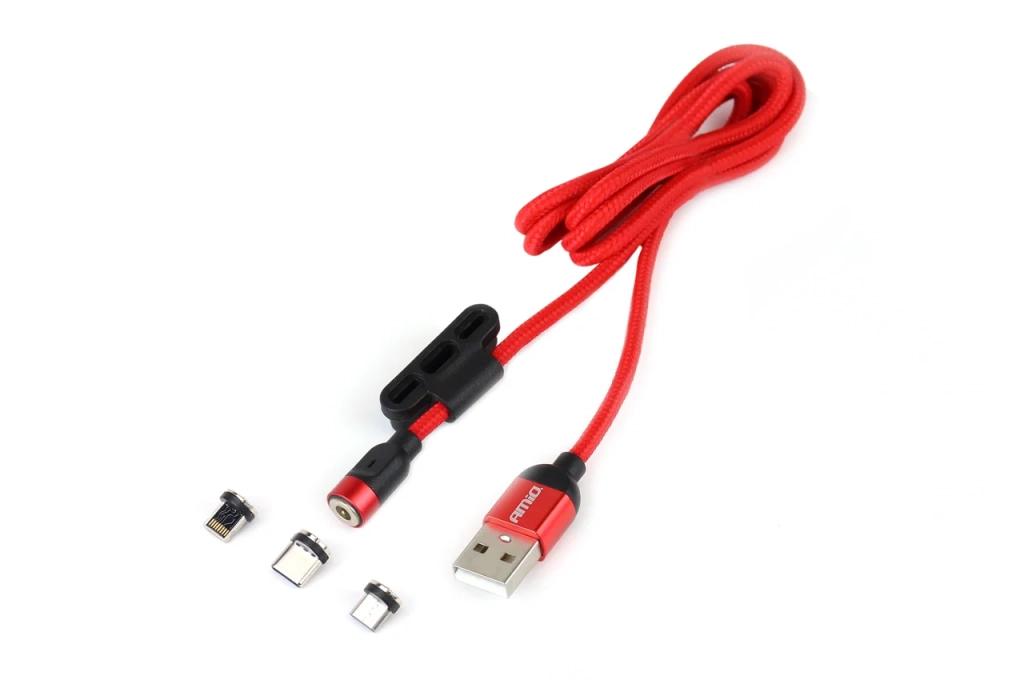 02522 Cablu combinat Lightning/USB C/micro USB cu port magnetic 1m UC-08