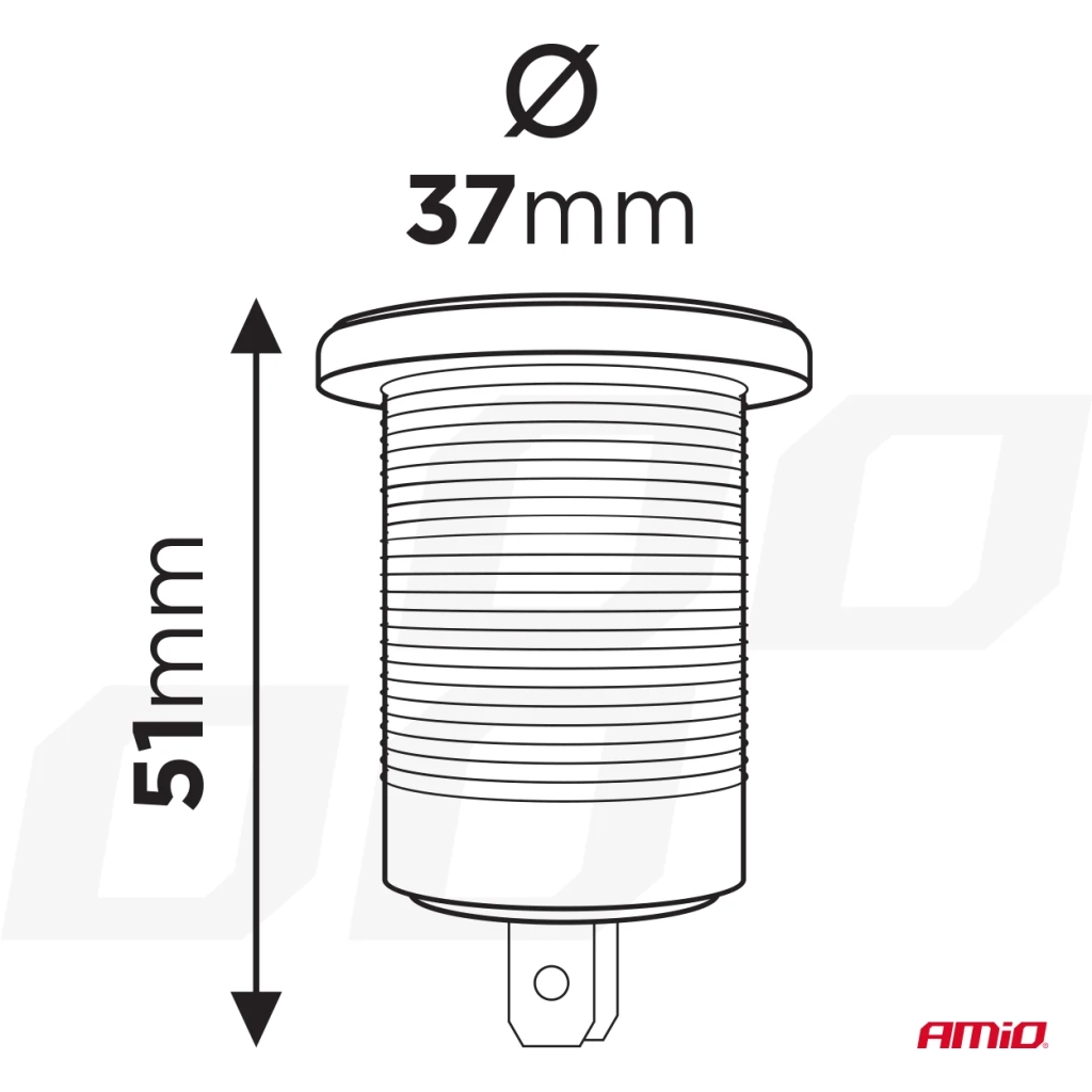 02854 Водонепроницаемое зарядное устройство 2x mufe USB 12V 24V MOD-04