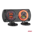 02854 Водонепроницаемое зарядное устройство 2x mufe USB 12V 24V MOD-04