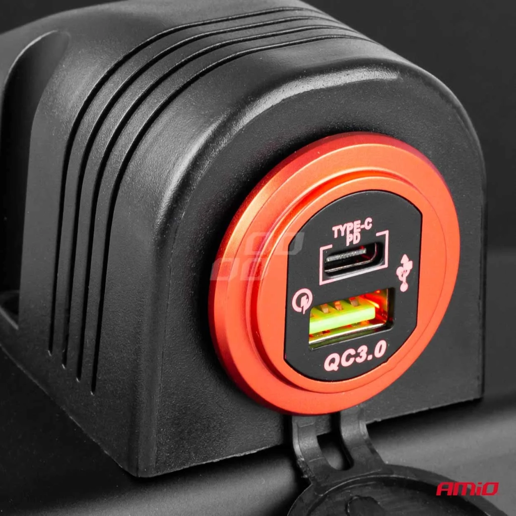 02854 Водонепроницаемое зарядное устройство 2x mufe USB 12V 24V MOD-04