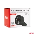 03001 Ventilator auto AMiO PRO dublu, 4’, cu ventuză, 12V, 2 viteze