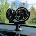 03010 Ventilator auto AMiO PRO dublu, 4’, cu ventuză, 12V, 2 viteze
