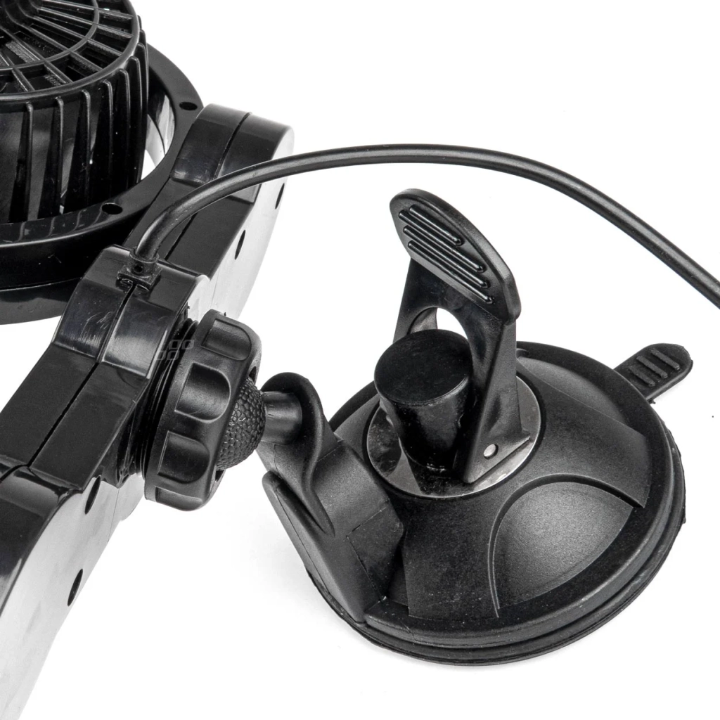 03010 Ventilator auto AMiO PRO dublu, 4’, cu ventuză, 12V, 2 viteze