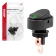 03087 Эллиптический переключатель с зеленой подсветкой 12/24V max 30A ON/OFF BU10