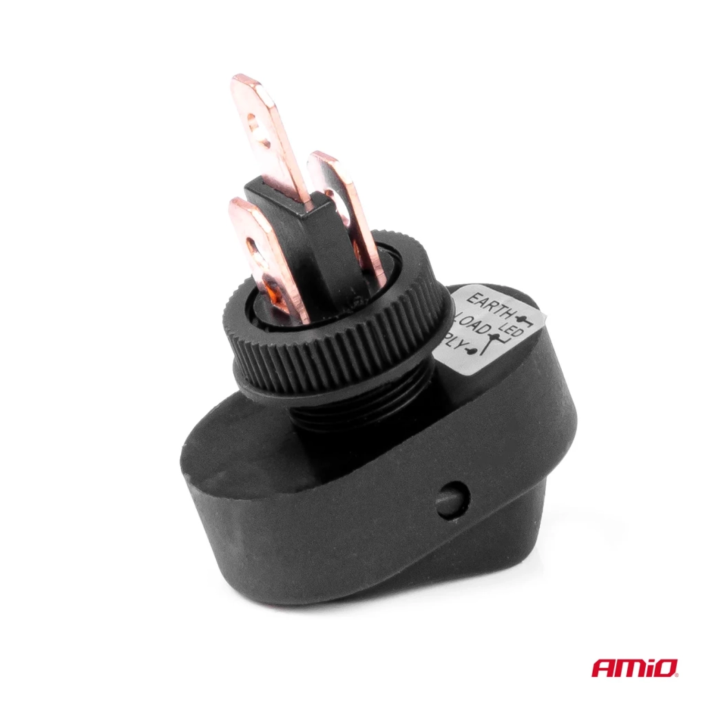 03087 Эллиптический переключатель с зеленой подсветкой 12/24V max 30A ON/OFF BU10