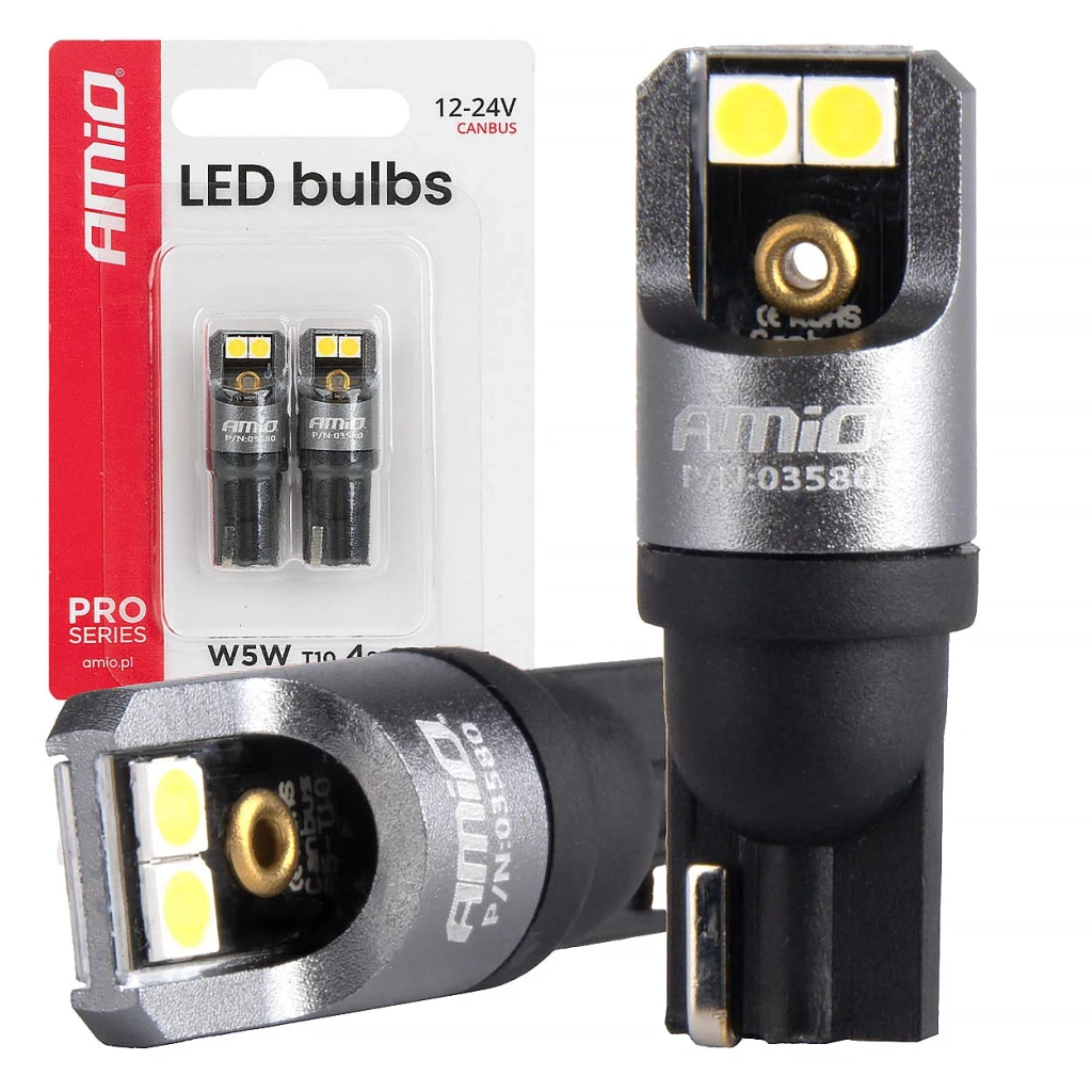 03580 Bec LED Canbus PRO series T10 W5W 4x3030 SMD White 12/24V FULL