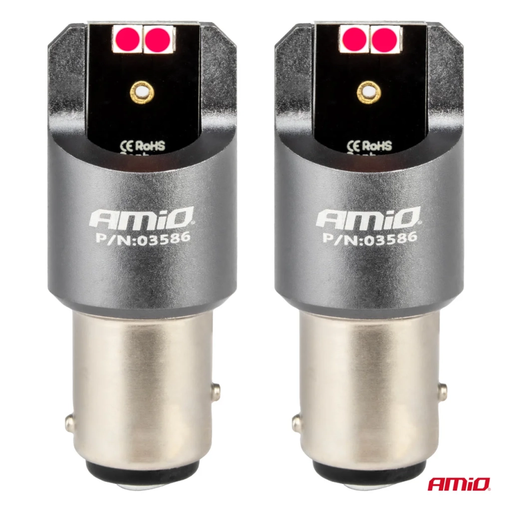 03586 Bec LED Canbus PRO series BAY15D P21/5W 4x3030 SMD Red 12/24V