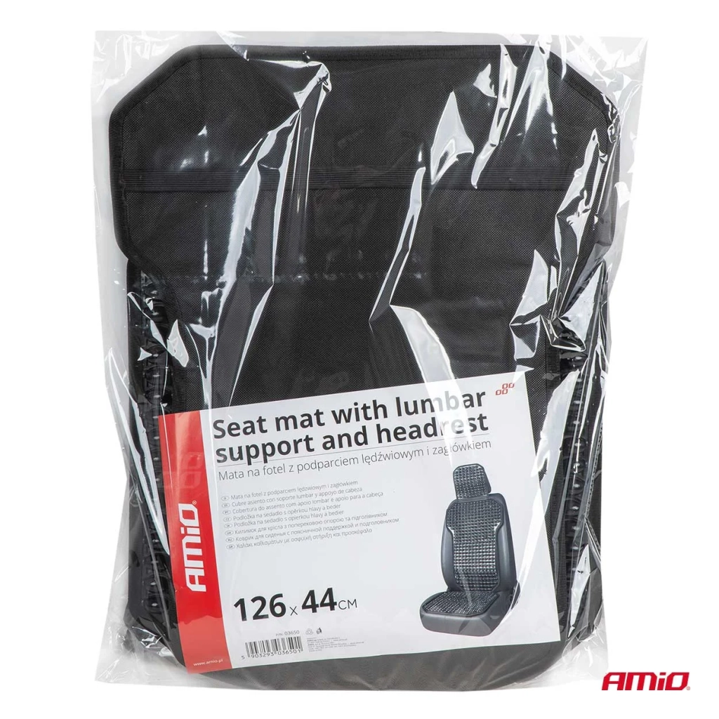 03650 Husa auto cu elemente din lemn GSM-12-Black 126x44cm