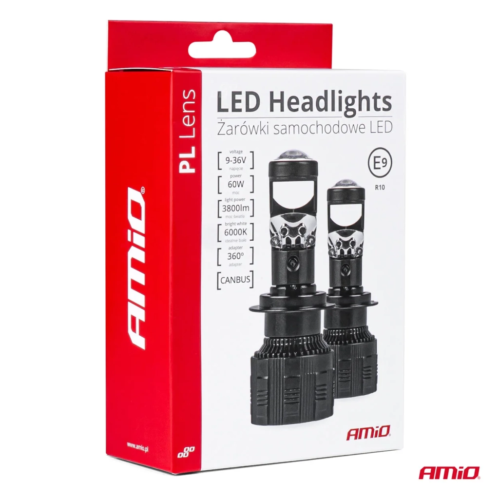 03667 Светодиодные лампы LED HEADLINGHTS PL CANBUS 60W 9-36V H4/H19 WITH LENS PROJECTOR