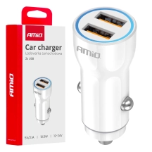03879 Incarcator auto 2xUSB-A 12/24V