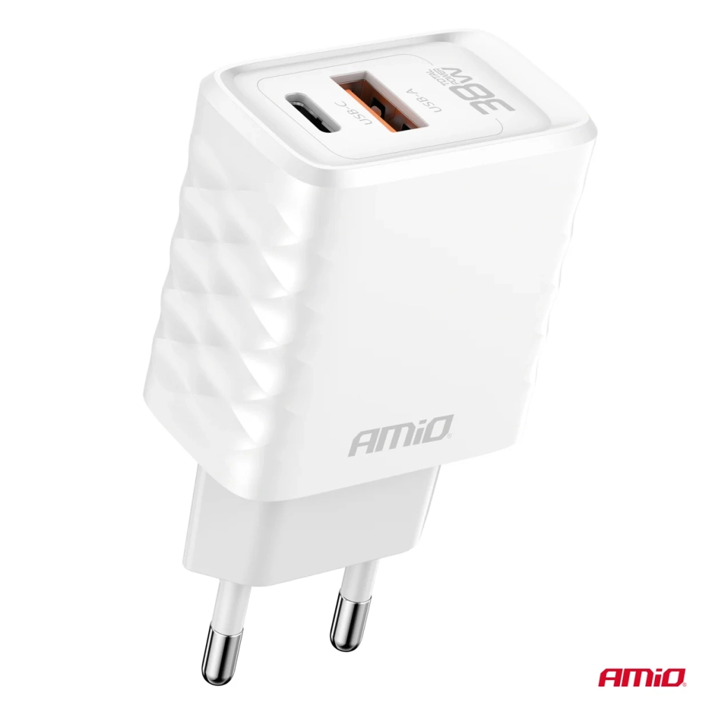 04287 Сетевое зарядное устройство GaN 38W с USB-A и USB-C (GSM)