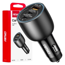 04371 Incarcator auto 2x port USB C + port USB A 12/24V 100W