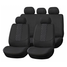 04602 Set universal de huse p-u scaune auto BLACK GAY Quilting  9pcs SC02
