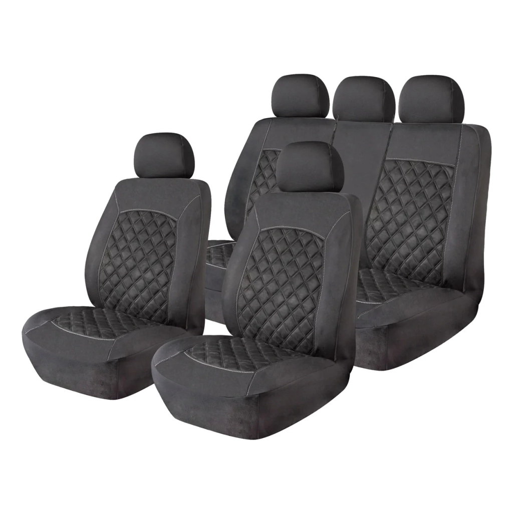 04611 Универсальный комплект чехлов для автомобильных сидений BLACK Quilting  9pcs SC11