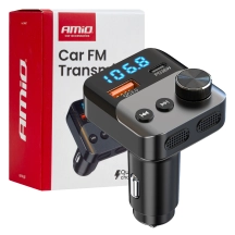 04647 Transmitator FM auto 1×USB-A 1×USB-C 12V 24V