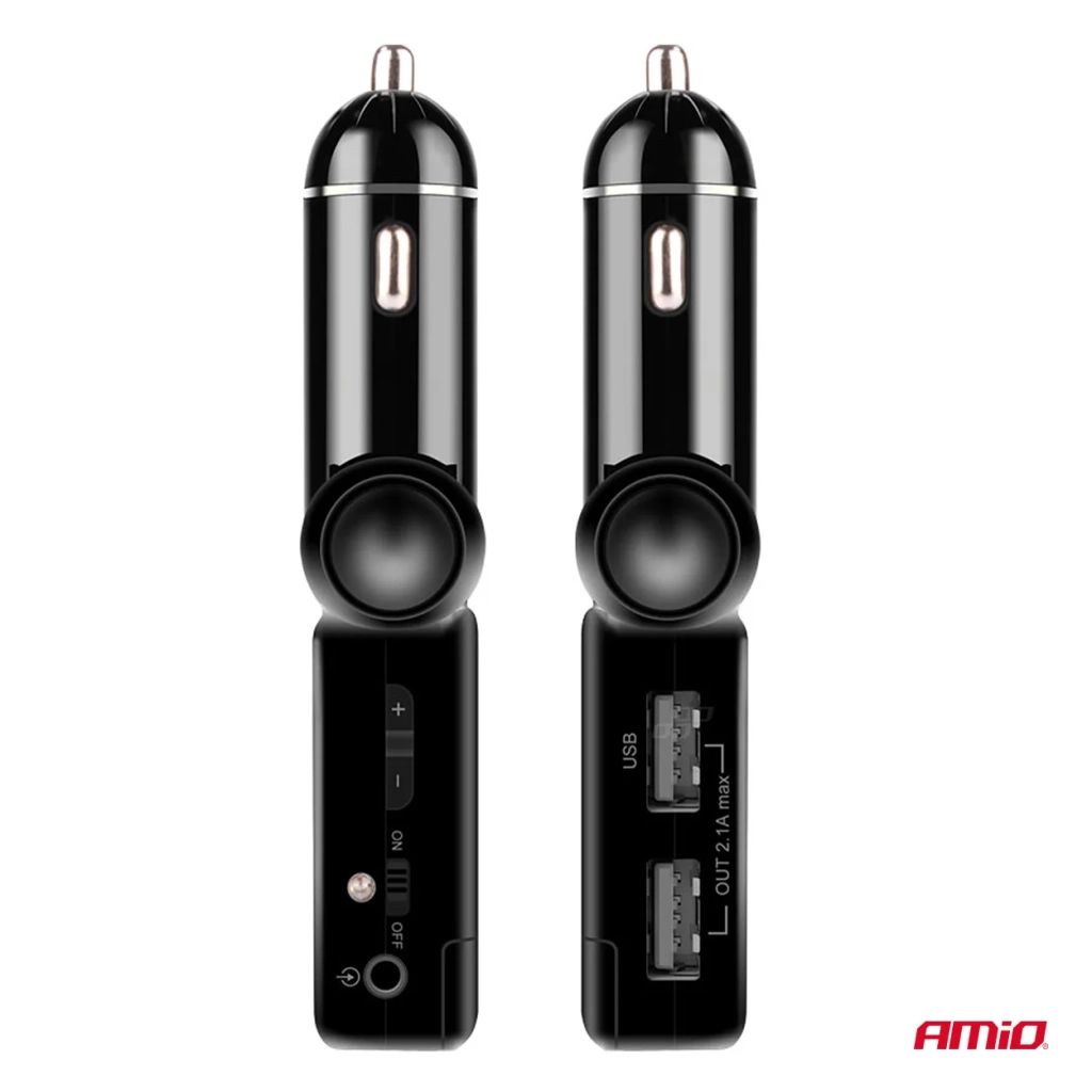 04650 Transmitator FM auto 2×USB-A 12V 24V