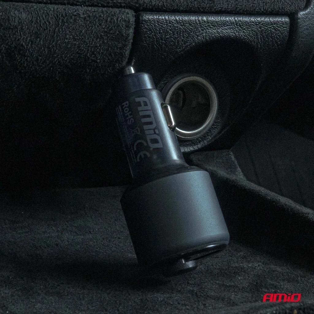04655 Transmitator FM auto 1×USB-A 1×USB-C 12V 24V