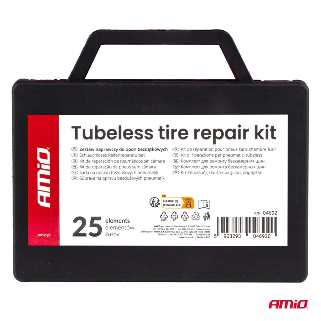 04692 Kit de reparare anvelope tubeless, 25 buc.