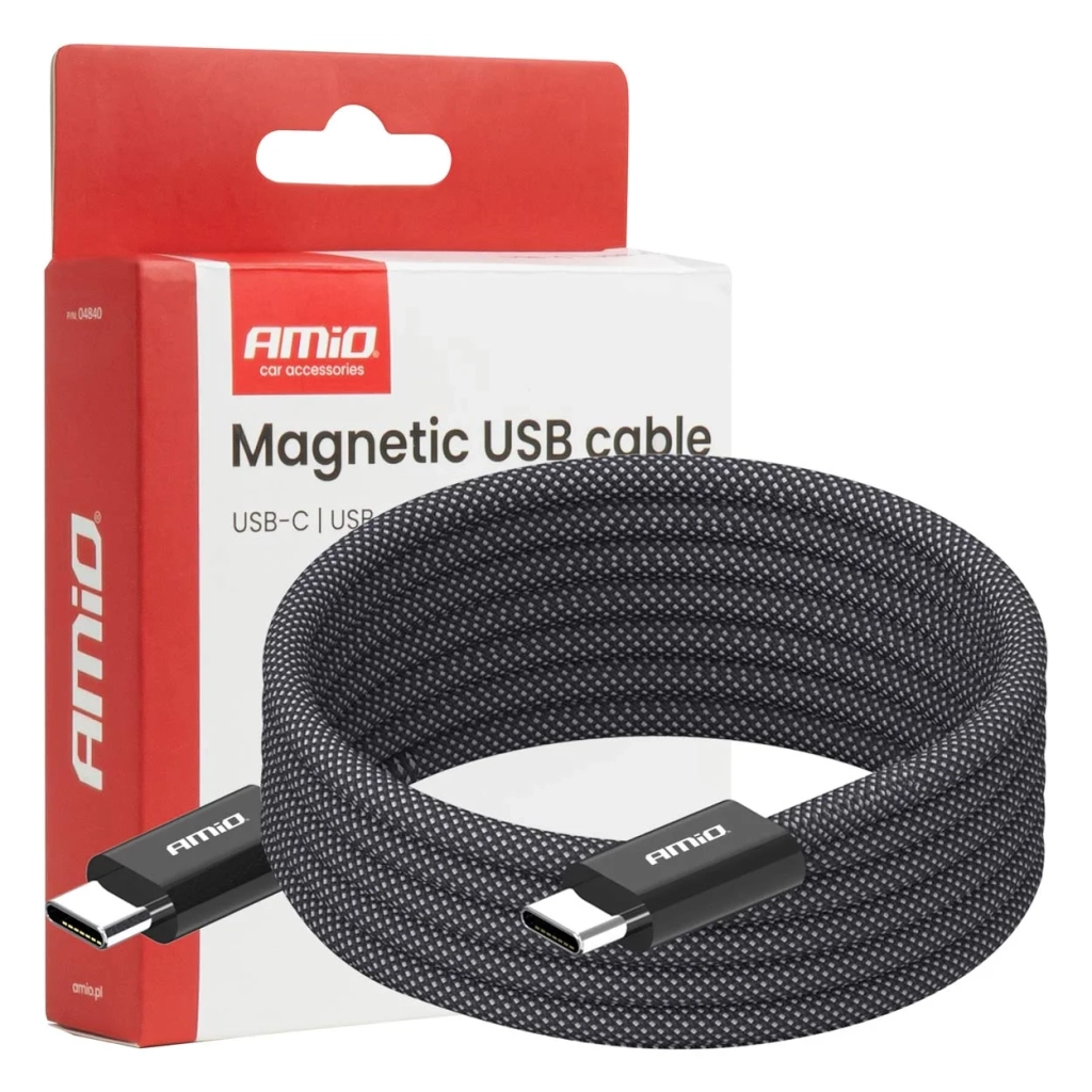 04840 Cablu USB magnetic USB-C – USB-C 60W 100cm
