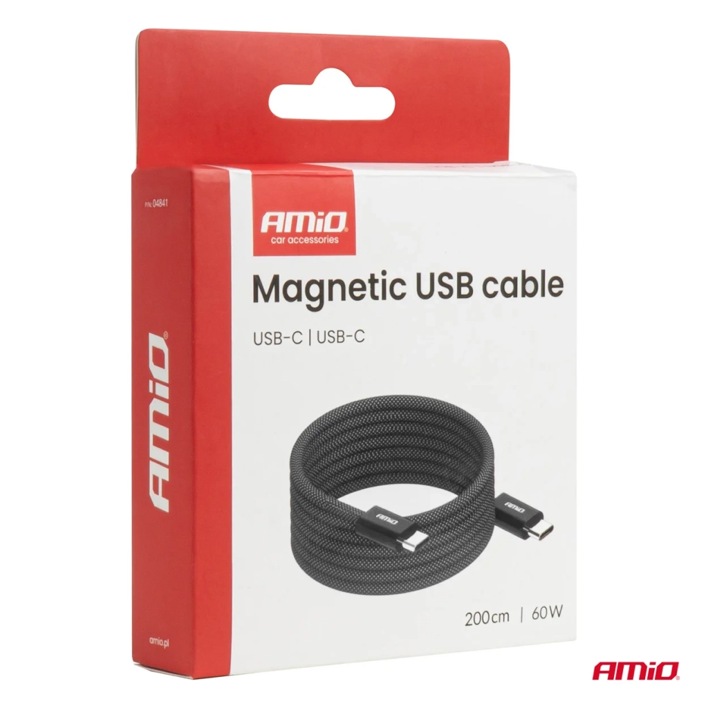 04841 Магнитный USB-кабель USB-C – USB-C 60W 200cm