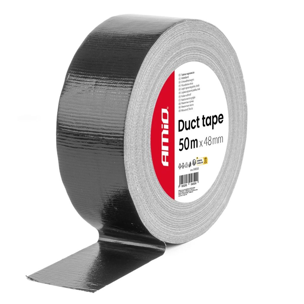 04850 Bandă adezivă neagră (Duct Tape), 48 mm x 50 m x 0.19 mm