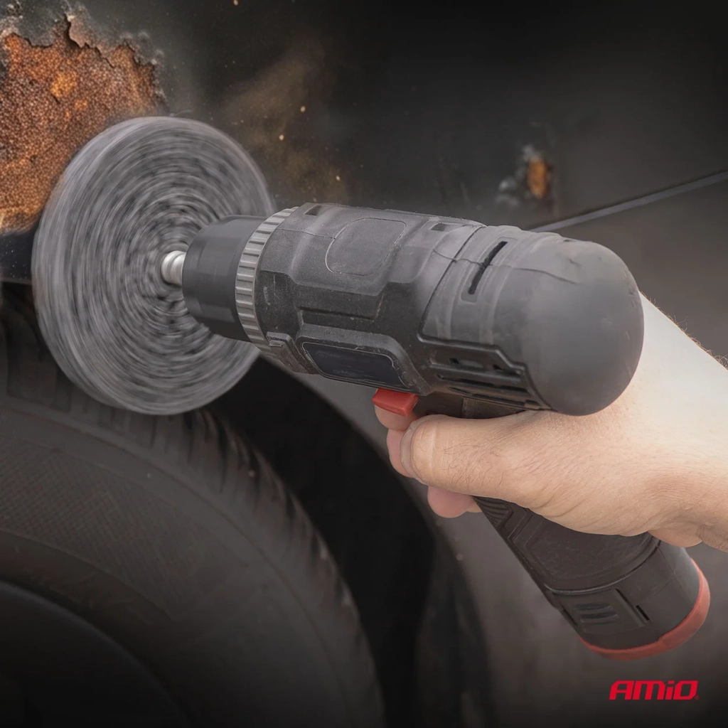 04927 Disc abraziv cu coadă din material nețesut pentru îndepărtarea ruginii 100x15x6mm