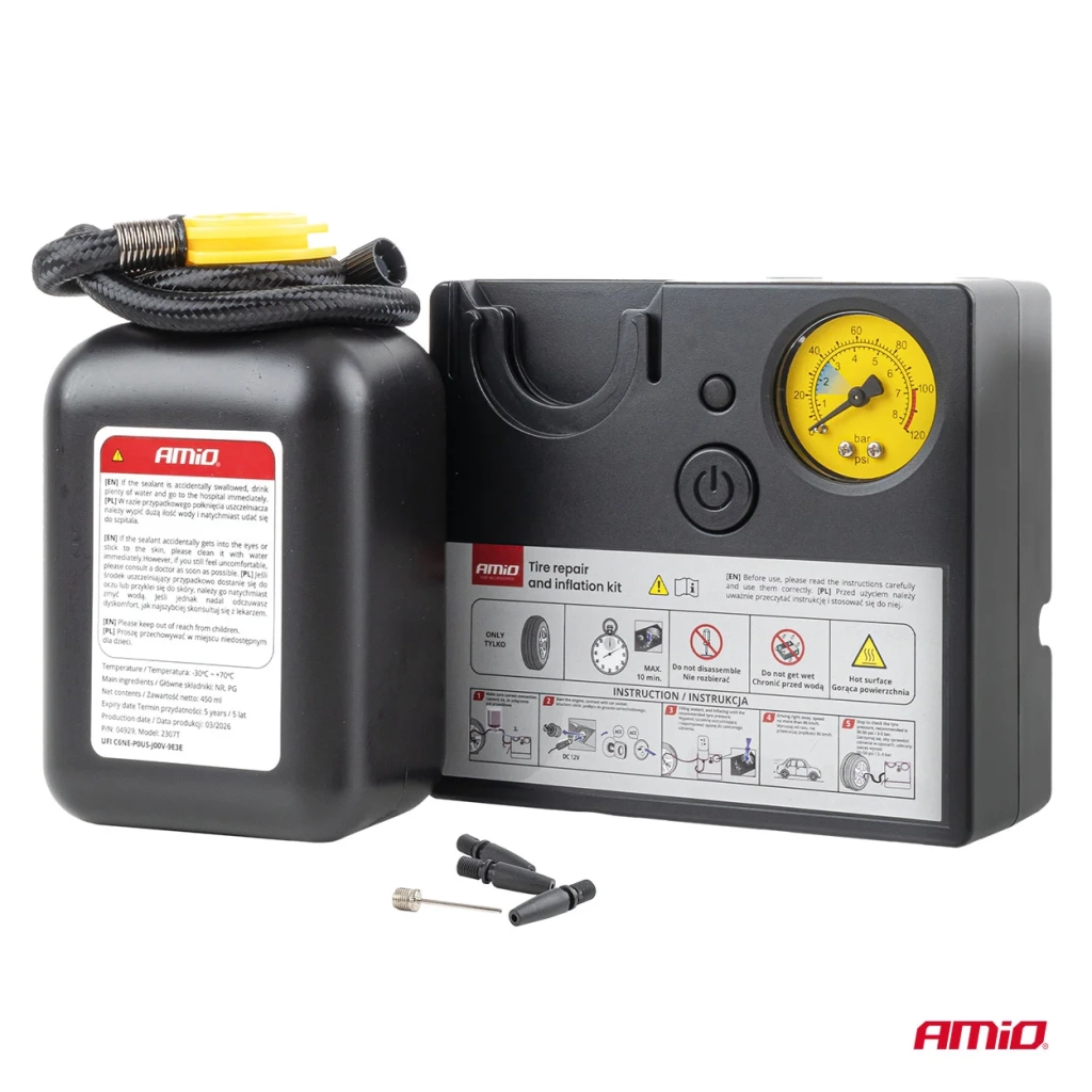04929 Комплект для ремонта шин с компрессором 19mm 12V