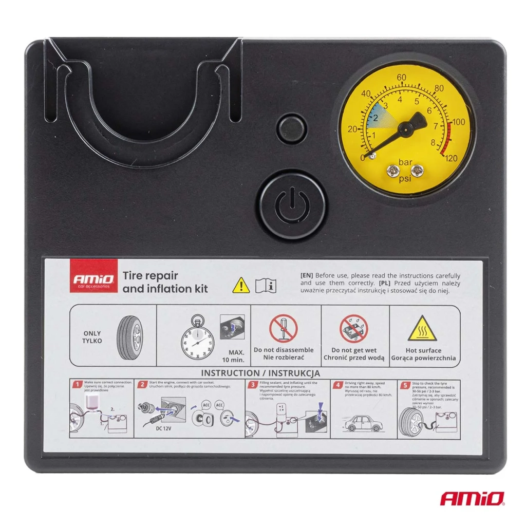 04929 Комплект для ремонта шин с компрессором 19mm 12V