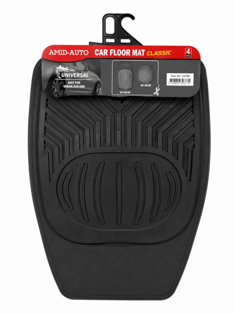 102139 Car Mat Black 4 buc.4 kg(132790 Universal ванночки)/covorase auto din cauciuc