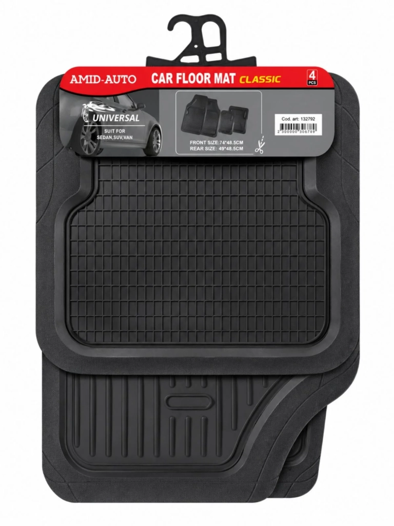 102143 Car Mat Black 4 buc.4.9 kg (132792 Universal Prima)/covorase auto din cauciuc