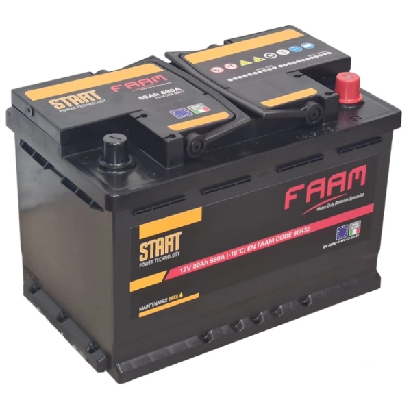 FAAM - BTR 80AH P+ CA DX TPSTART (11018587/2380R32ZAF) Baterie de pornire