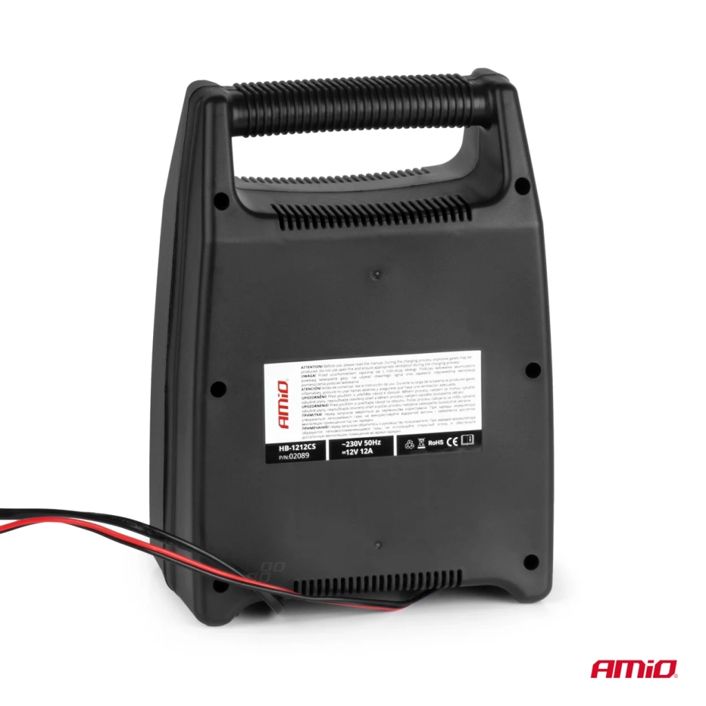 Автомобильное зарядное устройство для аккумулятора 12A, 12V AMiO SBC-12A