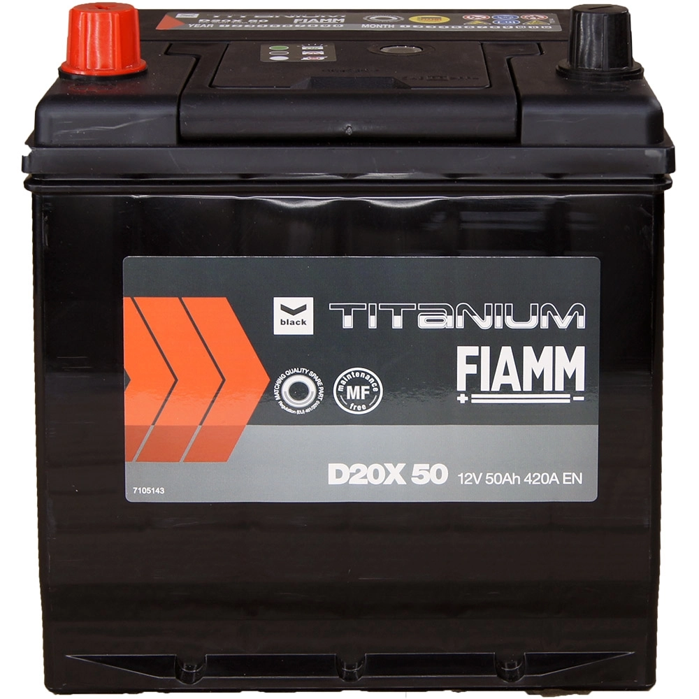 Fiamm - 7905175 Black Japan D20X 50AH L+(420 A) (Size 200x170x223) Автомобильный аккумулятор
