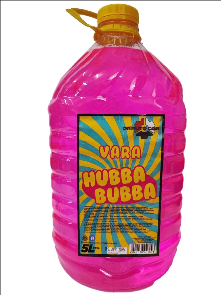 Жидкость в бачок омывателя ЛЕТО ’DA’AUTO’CAR’ Hubba Bubba-розовый 5л.