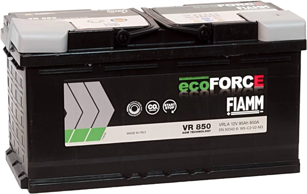 Fiamm - 7906202 ECOFORCE AGM VR850 95AH P+(850 A) (Size 353x175x190) Автомобильный аккумулятор