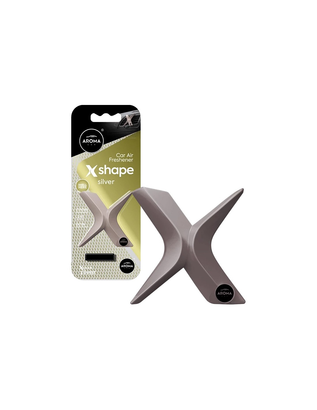 Aroma car x-shape (silver) ароматизатор