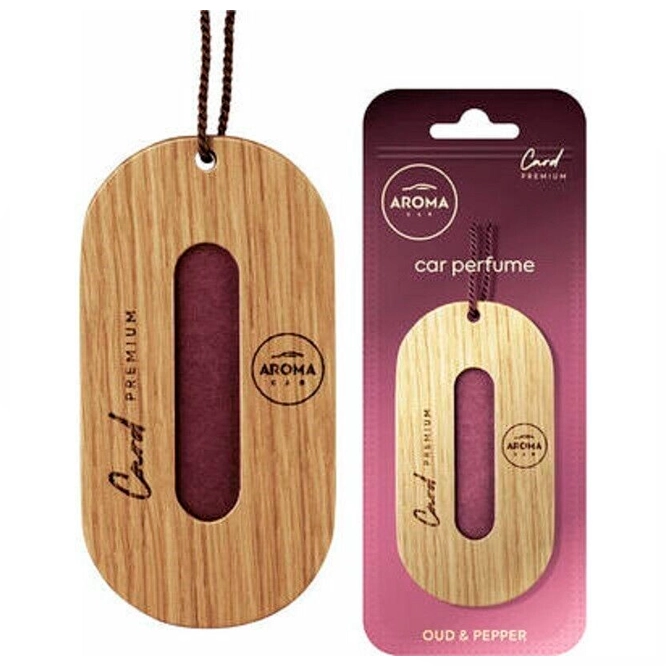 Aroma car premium wood card  (oud&pepper) aроматизатор