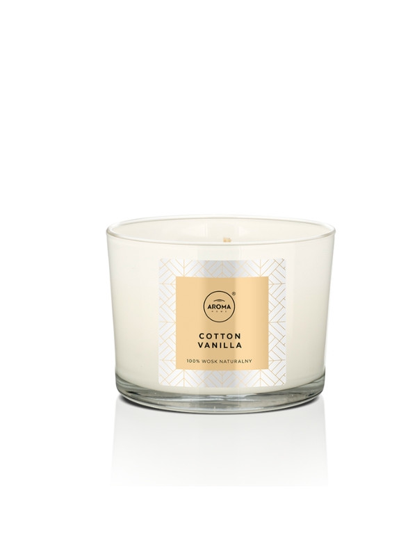 Aroma home elegance lumanare, bumbac vanilie, 115g.