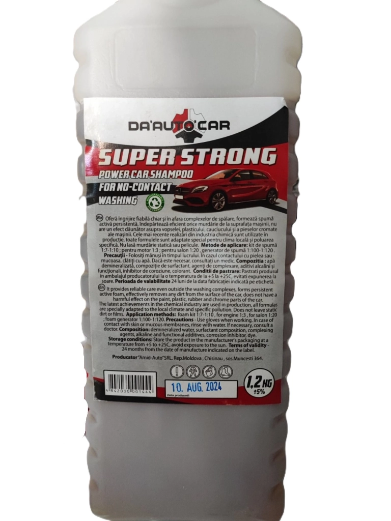 SUPER STRONG 1,2  kg ’DA’AUTO’CAR’ solutie auto pentru spalare  fara contact