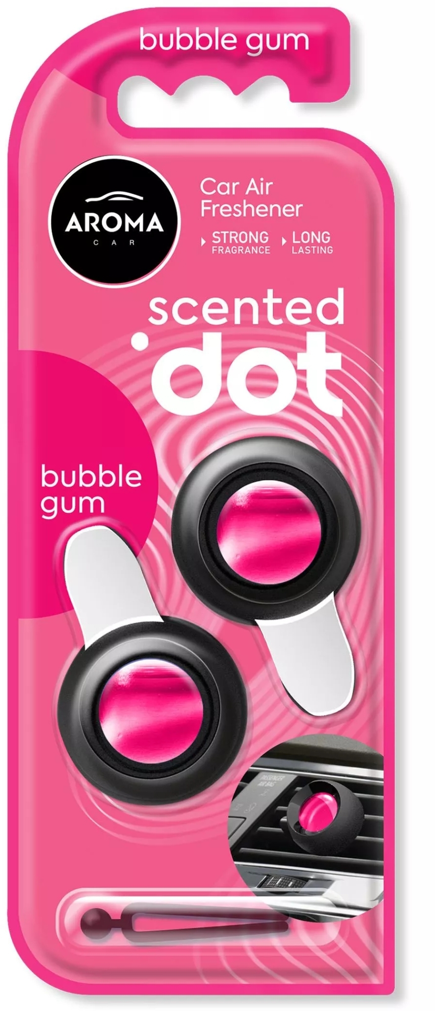 Aroma car membrana double dot (bubble gum) 14шт ароматизатор